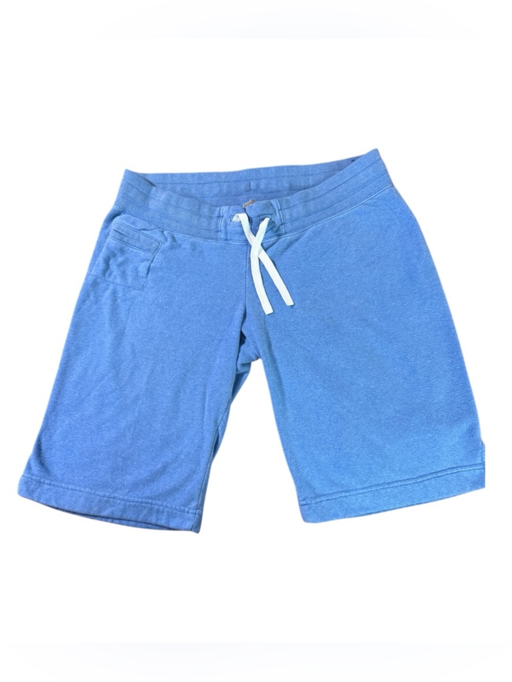 Nike Women's Light Blue Athletic Lounge Shorts with White Drawstring
